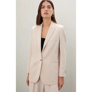 ba&sh Sylvana Off-white crepe Jacket Size L